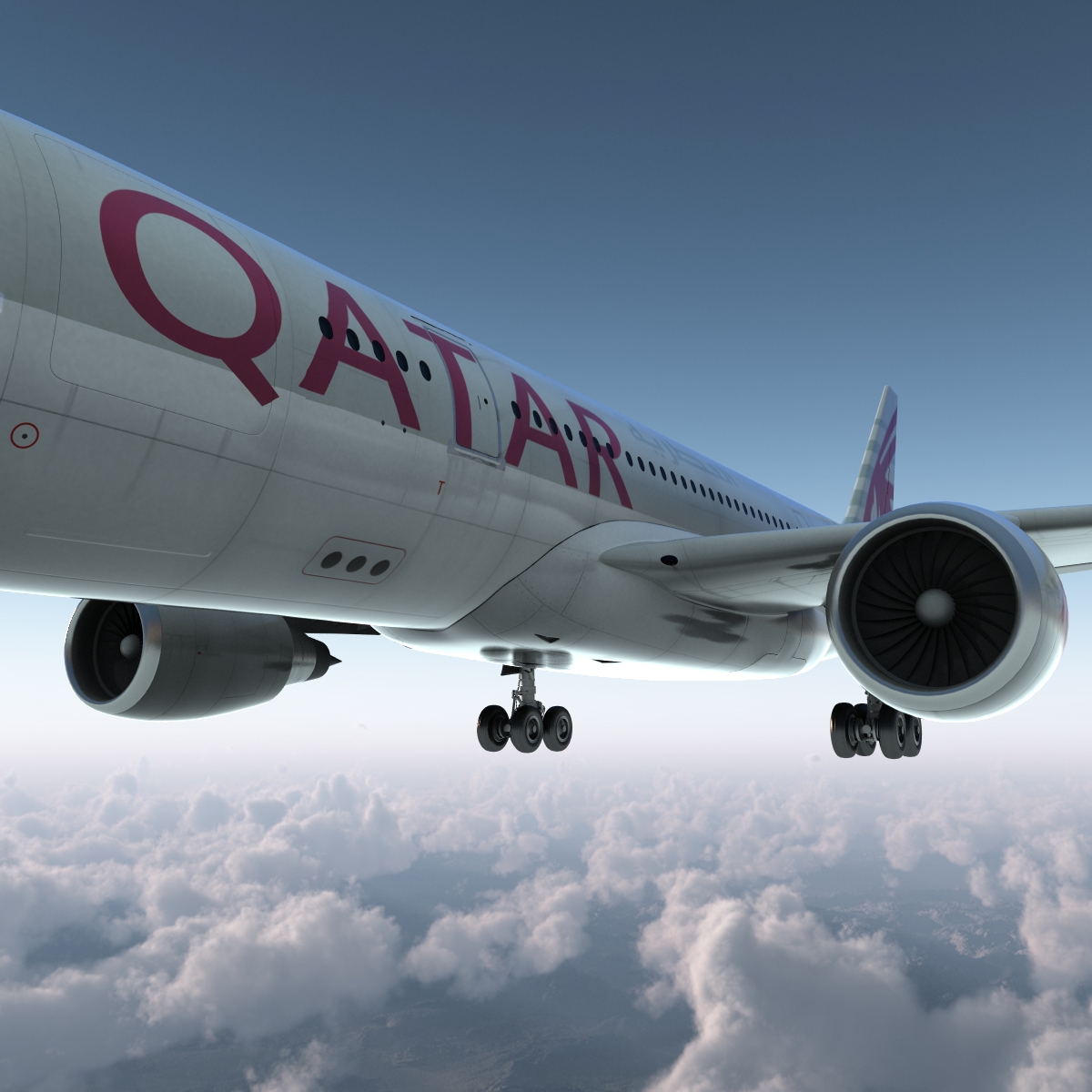 3D Airbus A330 P2F Qatar