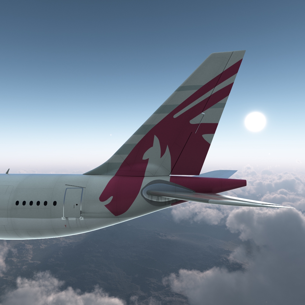 3D Airbus A330 P2F Qatar