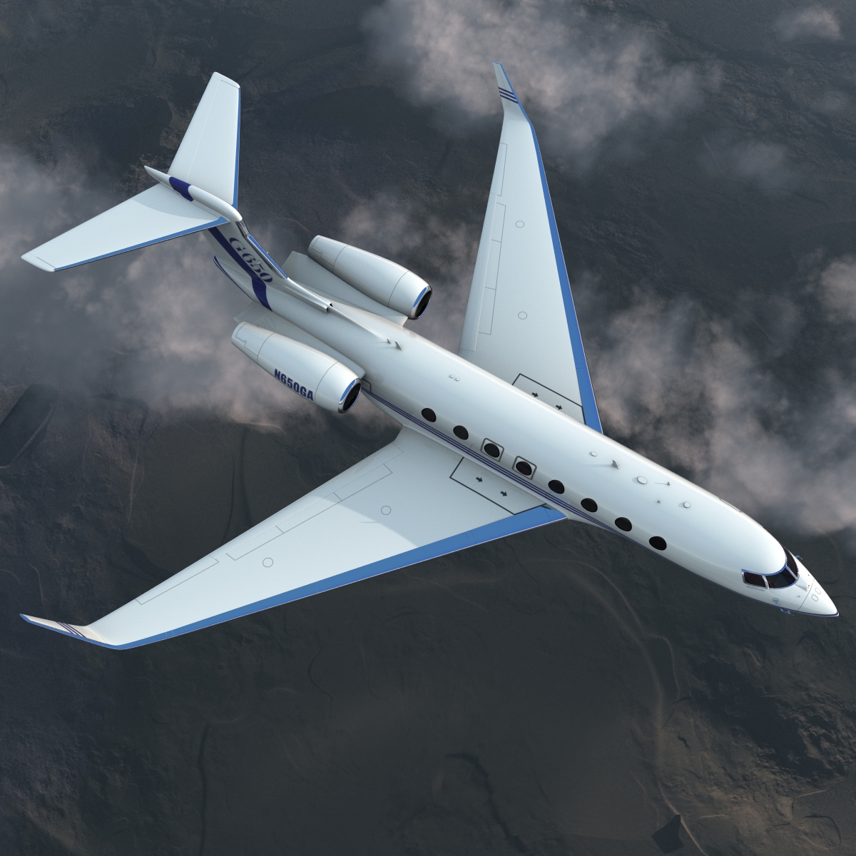 Gulfstream G650 Rigged 2 3D model