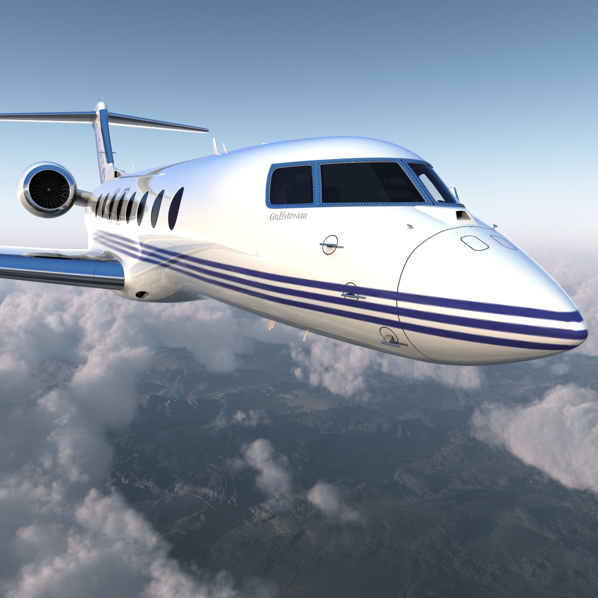 Gulfstream G650 Rigged 2 3D model