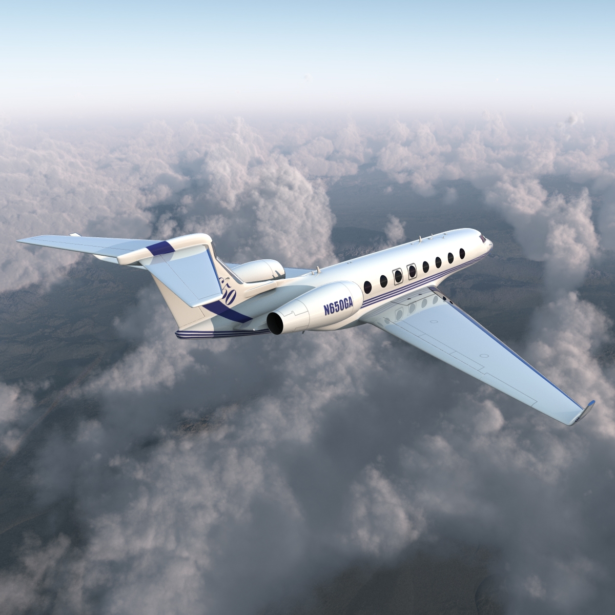 Gulfstream G650 Rigged 2 3D model