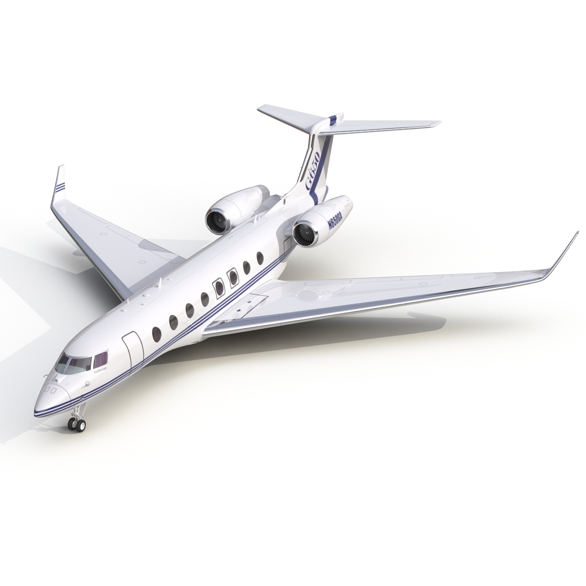 Gulfstream G650 Rigged 2 3D model