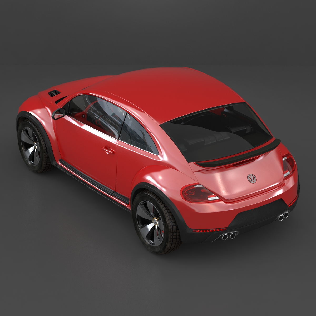 3D VolksWagen Beetle 2016 Red