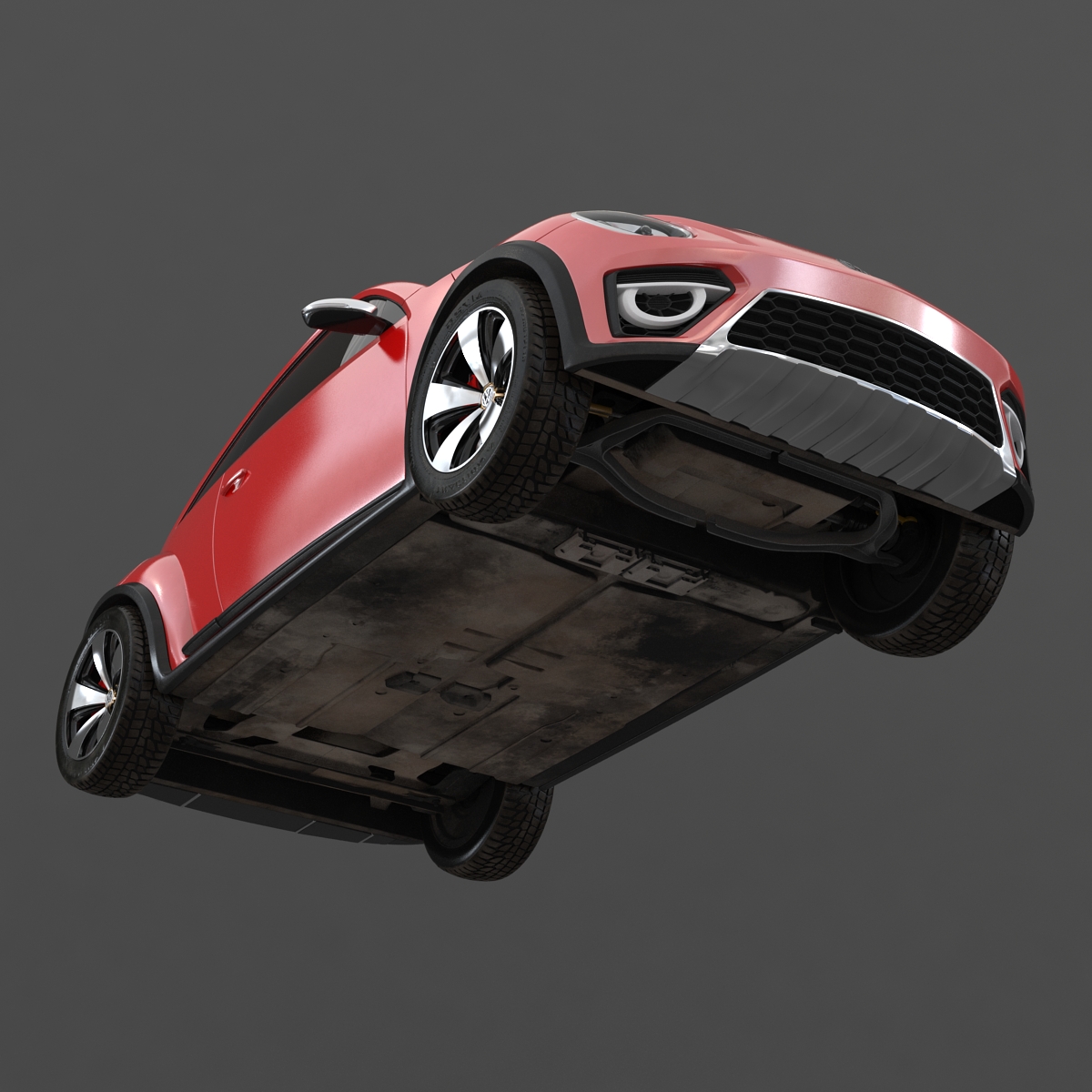 3D VolksWagen Beetle 2016 Red