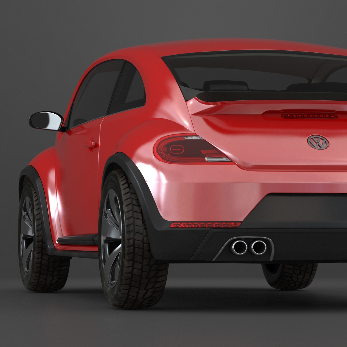 3D VolksWagen Beetle 2016 Red