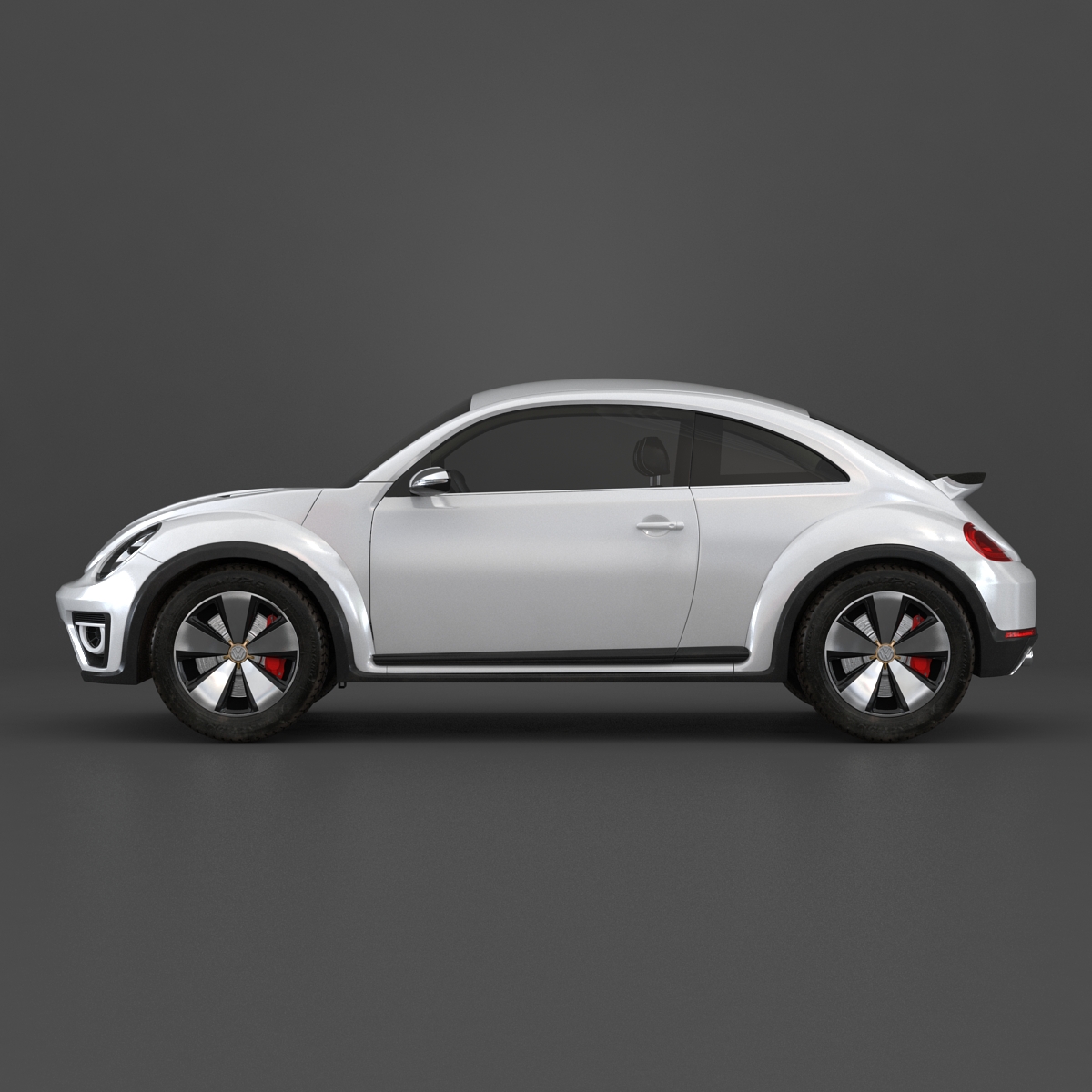 3D model VolksWagen Beetle 2016 White Rigged