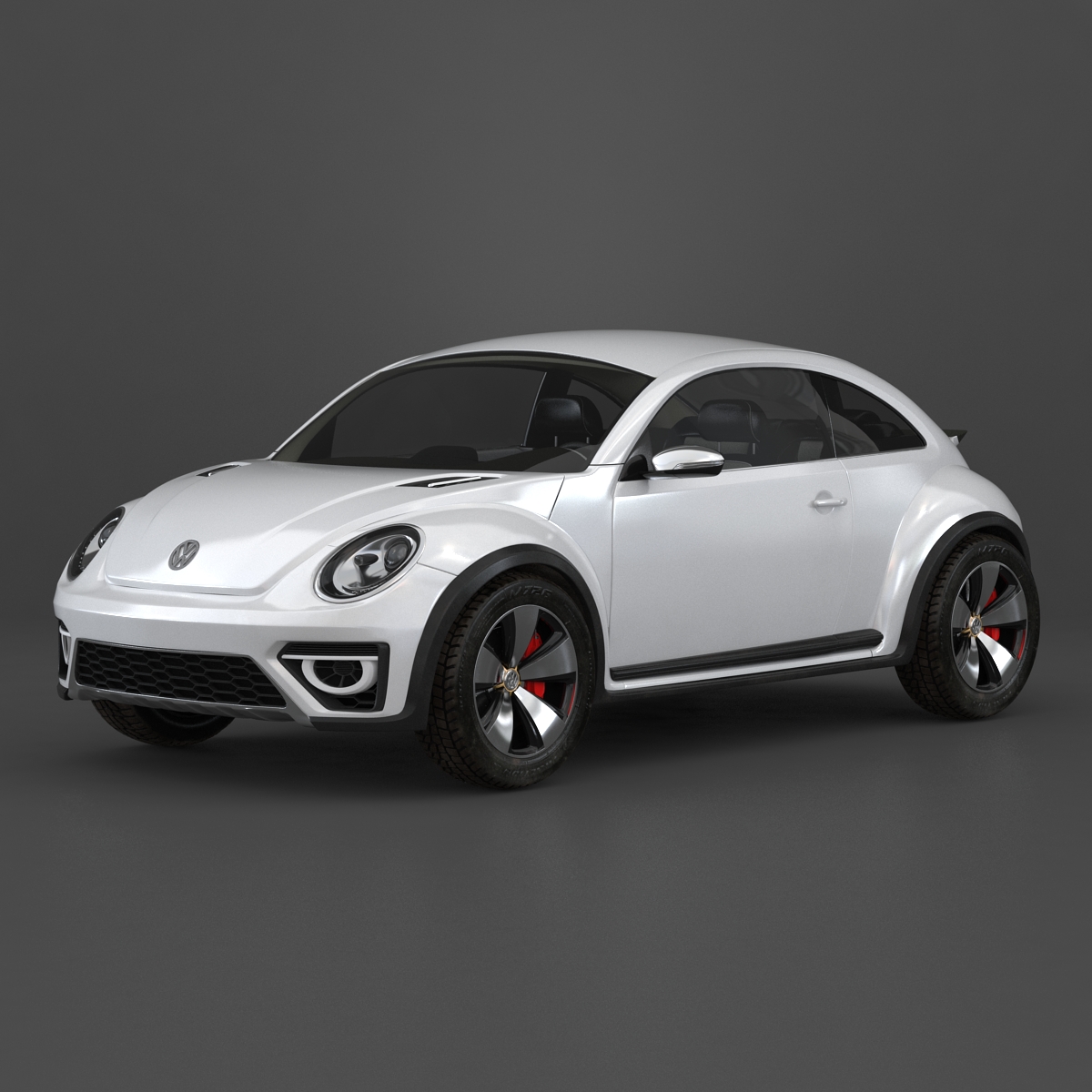 3D model VolksWagen Beetle 2016 White Rigged