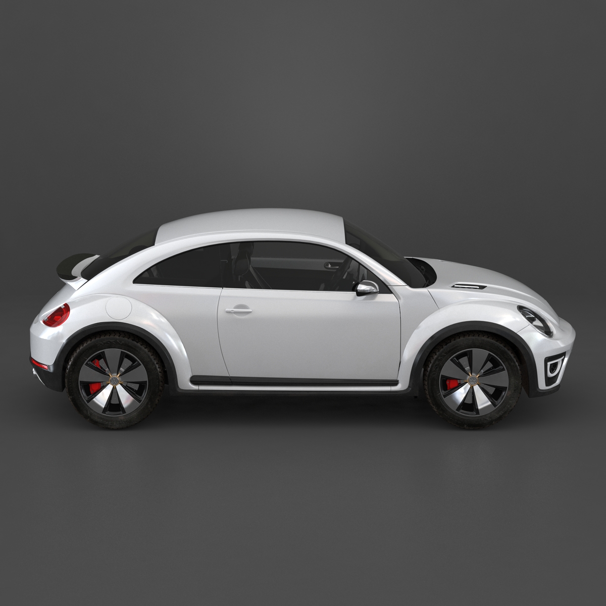 3D model VolksWagen Beetle 2016 White Rigged