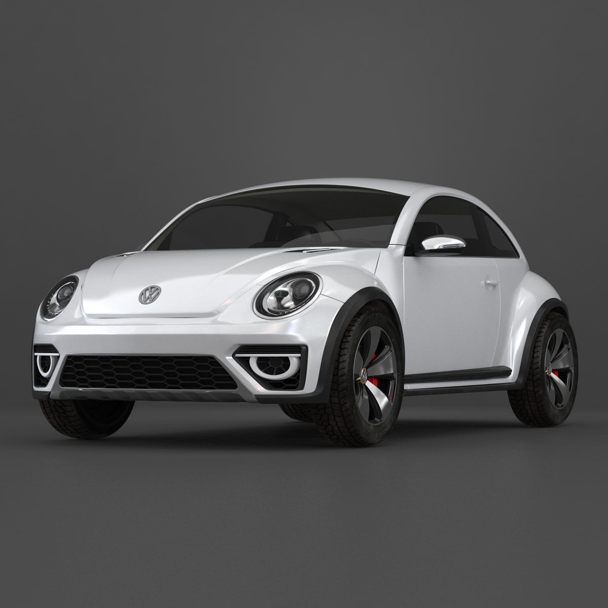 3D model VolksWagen Beetle 2016 White Rigged