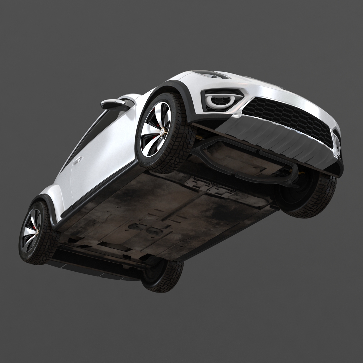 3D model VolksWagen Beetle 2016 White Rigged