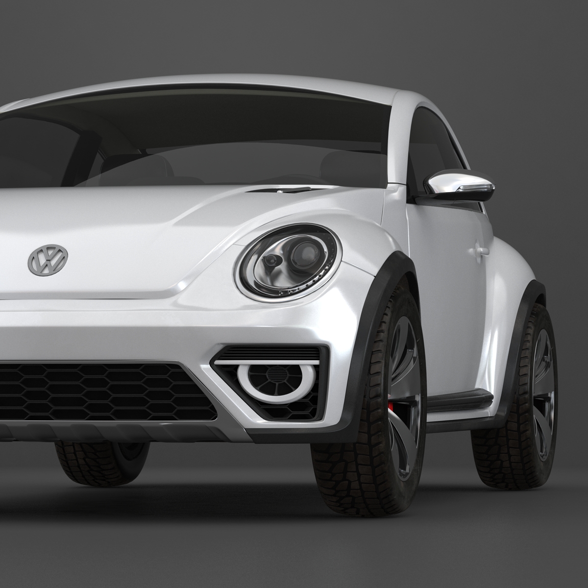 3D model VolksWagen Beetle 2016 White Rigged