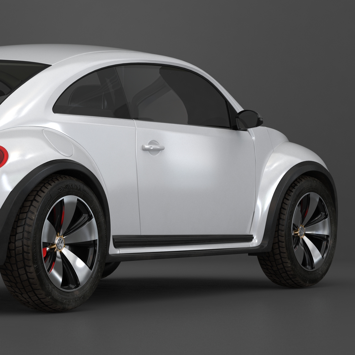 3D model VolksWagen Beetle 2016 White Rigged