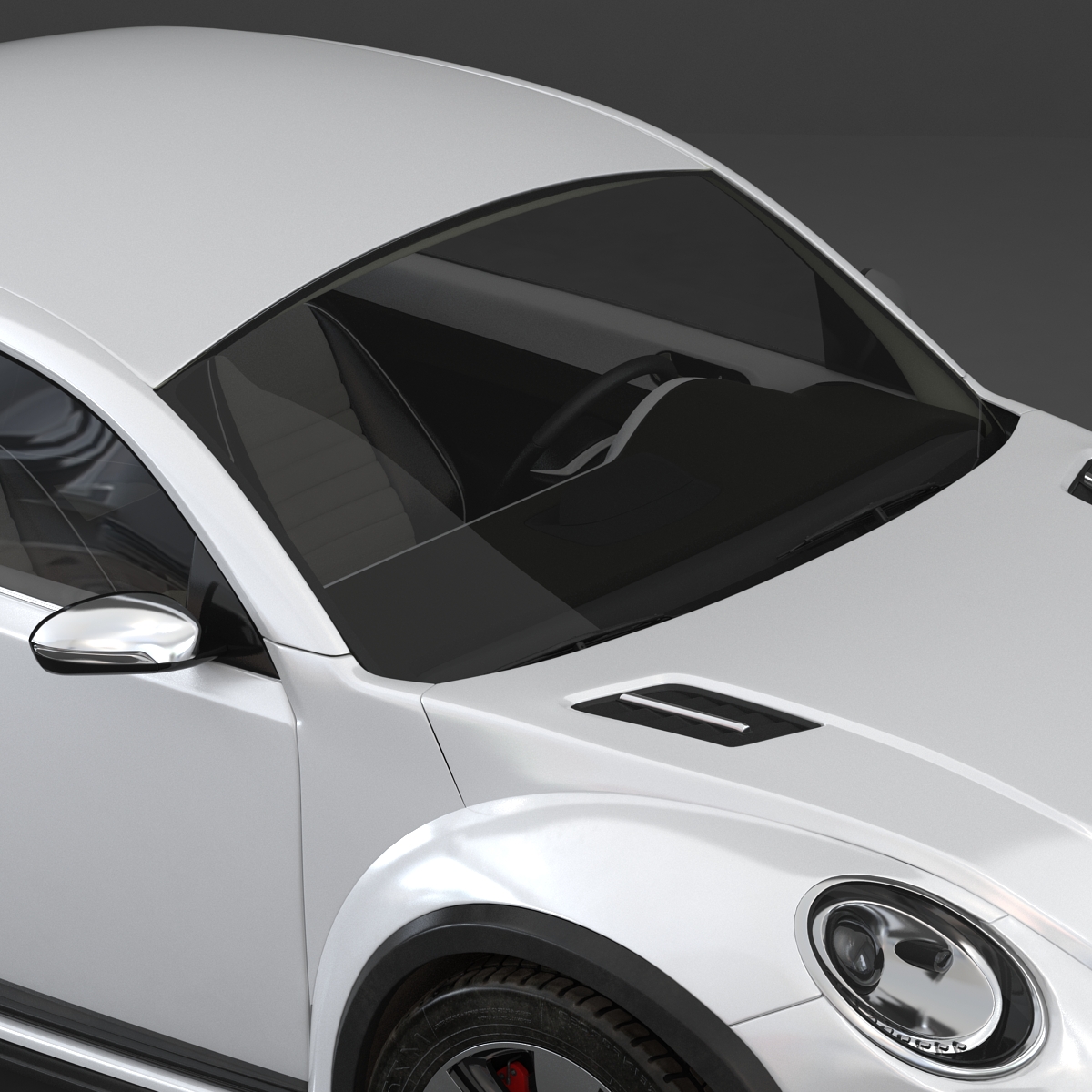 3D model VolksWagen Beetle 2016 White Rigged