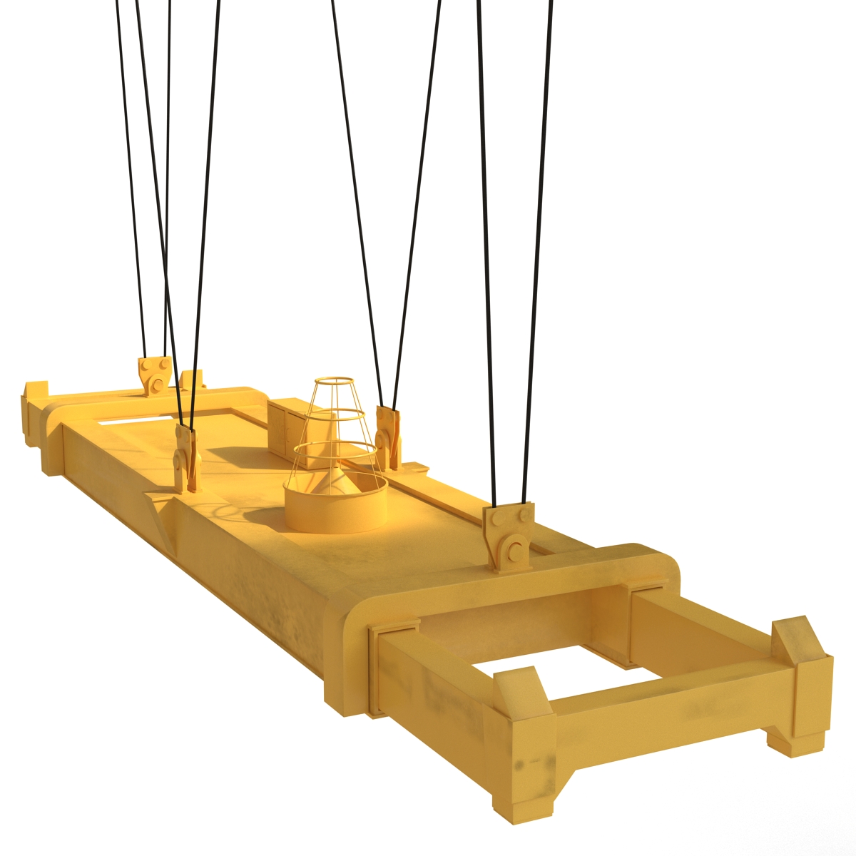 Rail Mounted Gantry Container Crane Yellow 3D