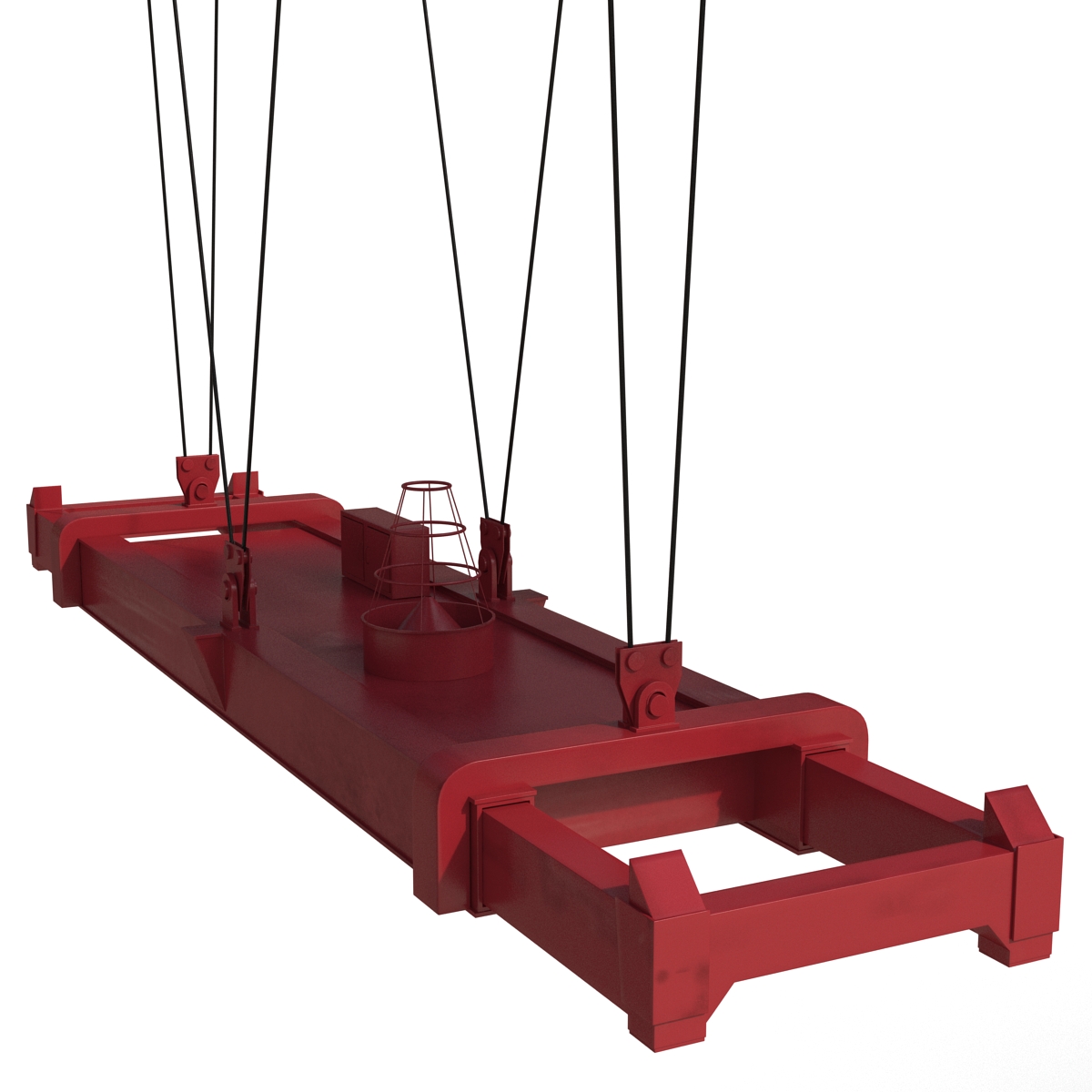 Rail Mounted Gantry Container Crane Red 3D model