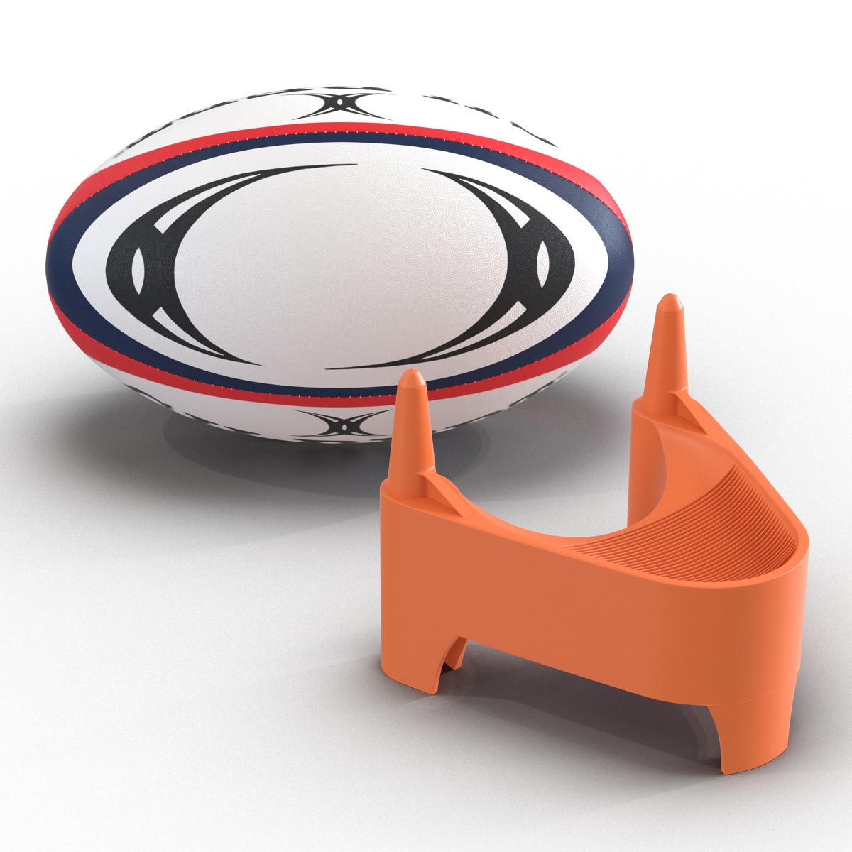 Rugby Ball Set 3D model