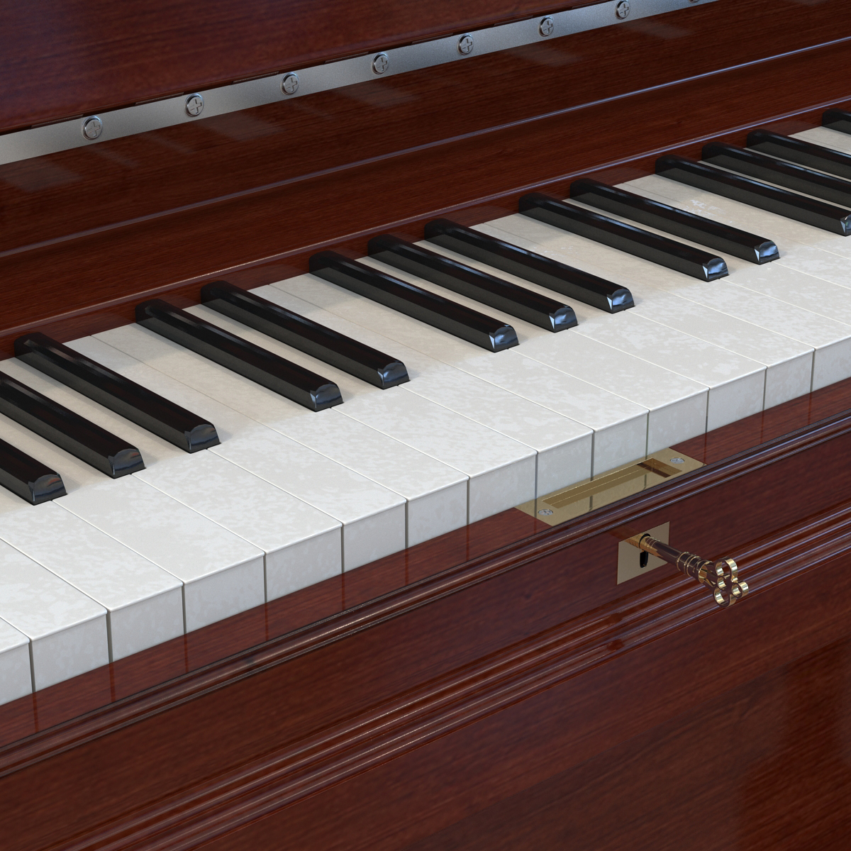 3D Upright Piano model