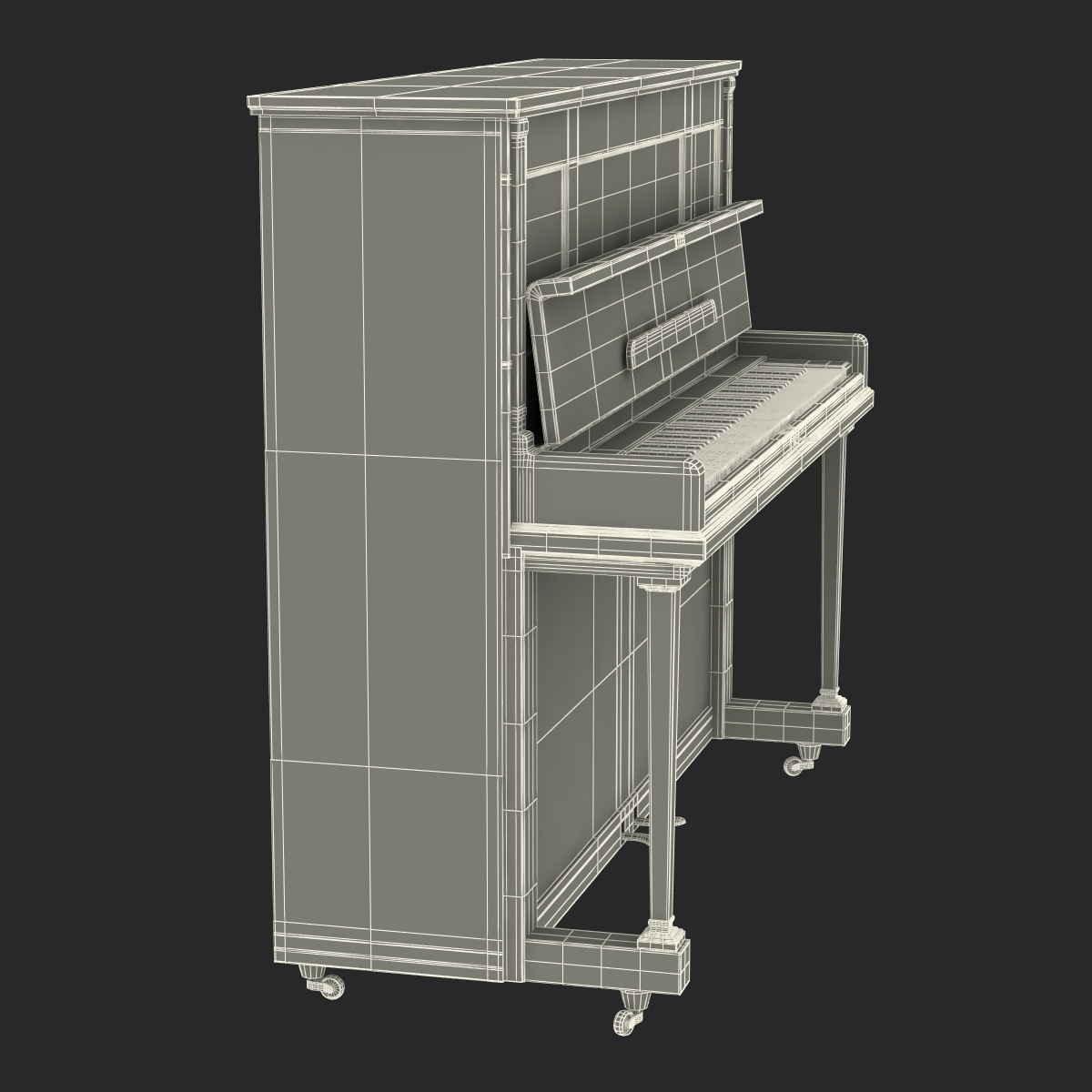 3D Upright Piano model