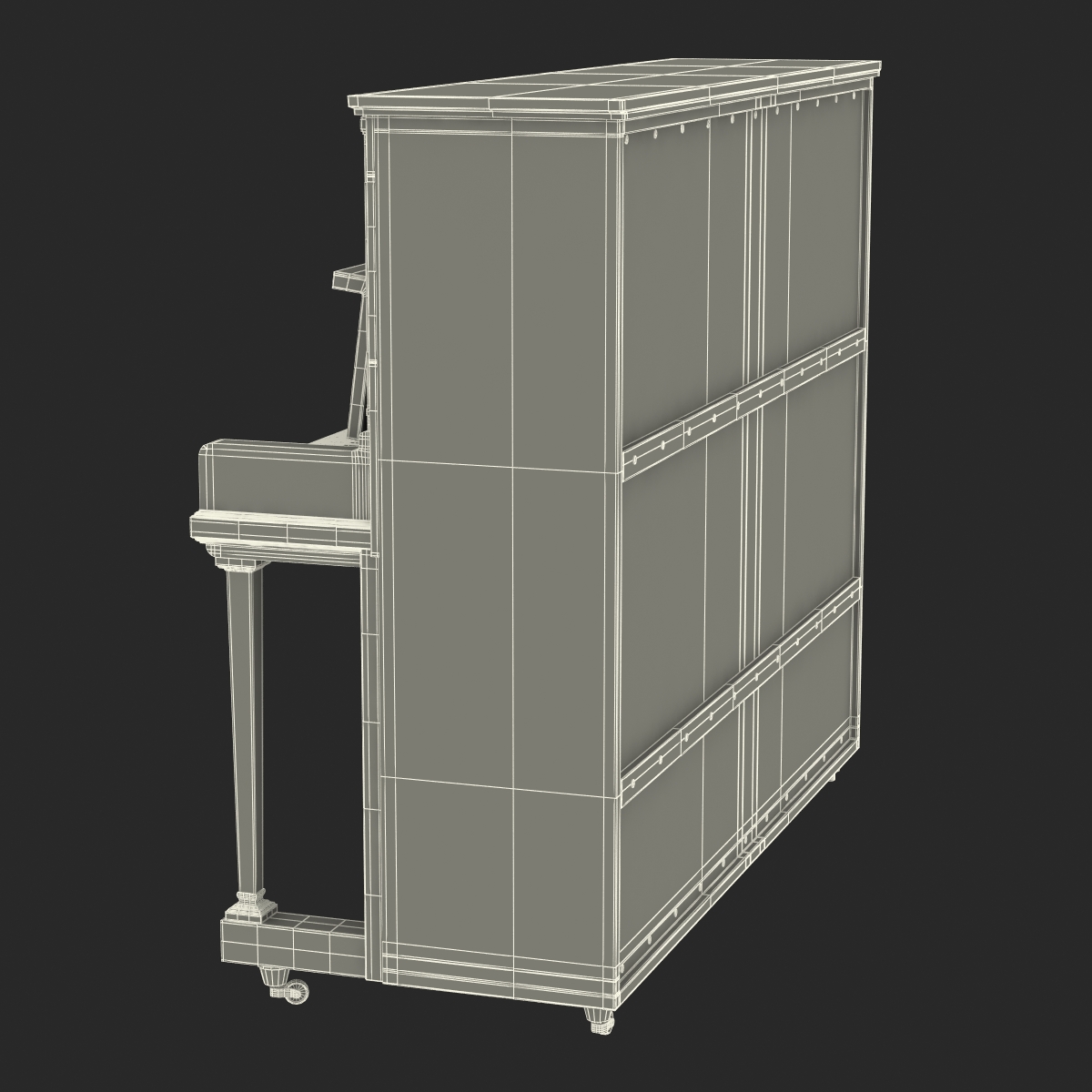 3D Upright Piano model