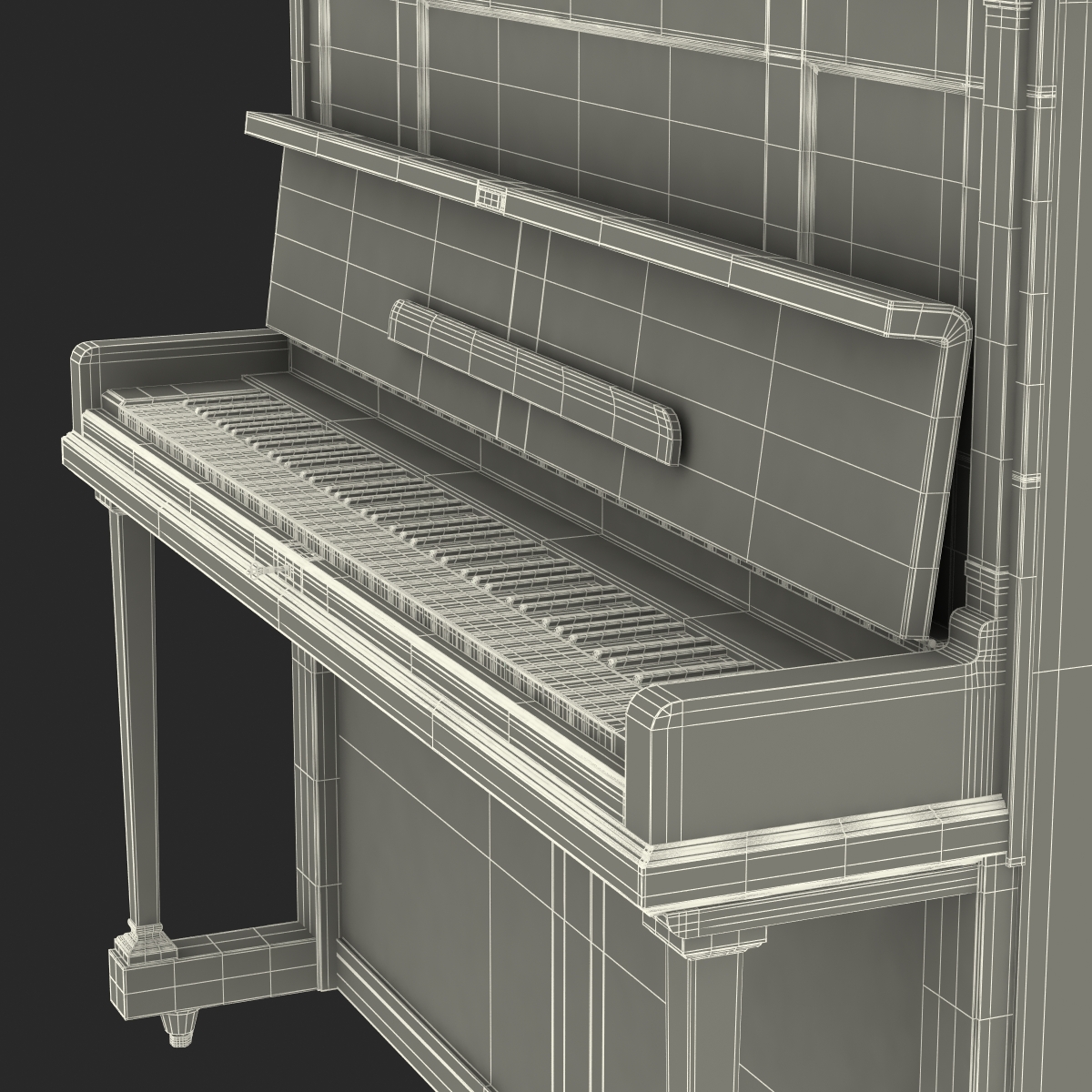 3D Upright Piano model