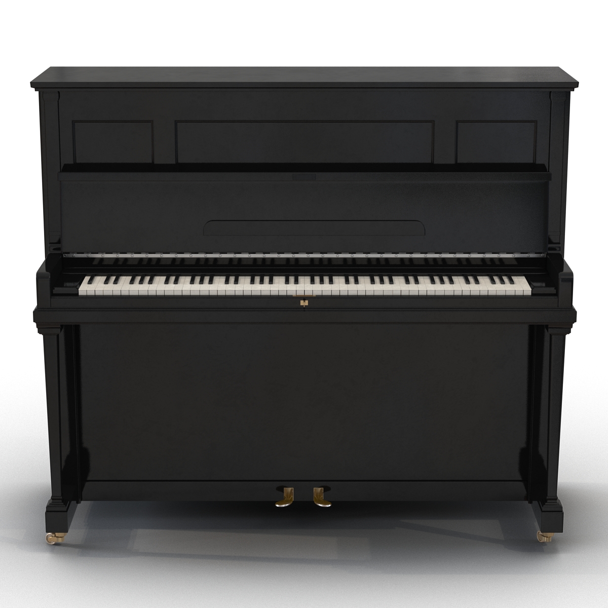 Upright Piano Black 3D model