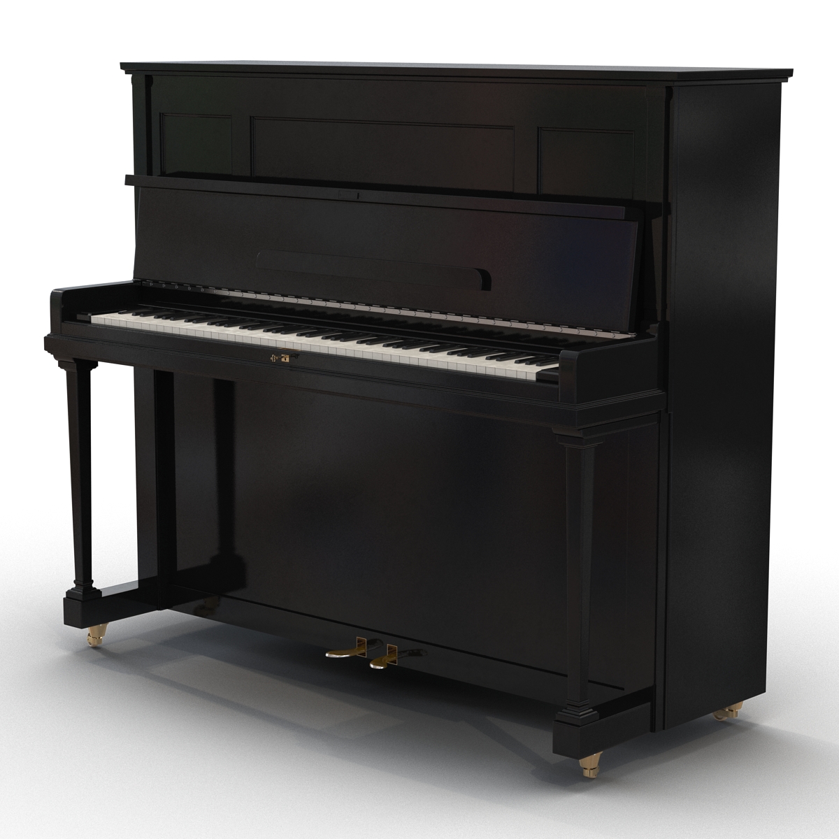 Upright Piano Black 3D model