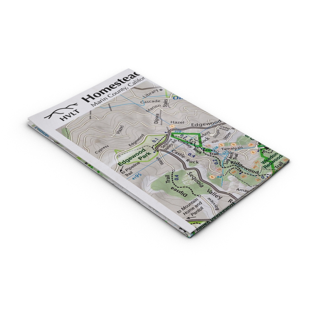 3D Trail Map Folded