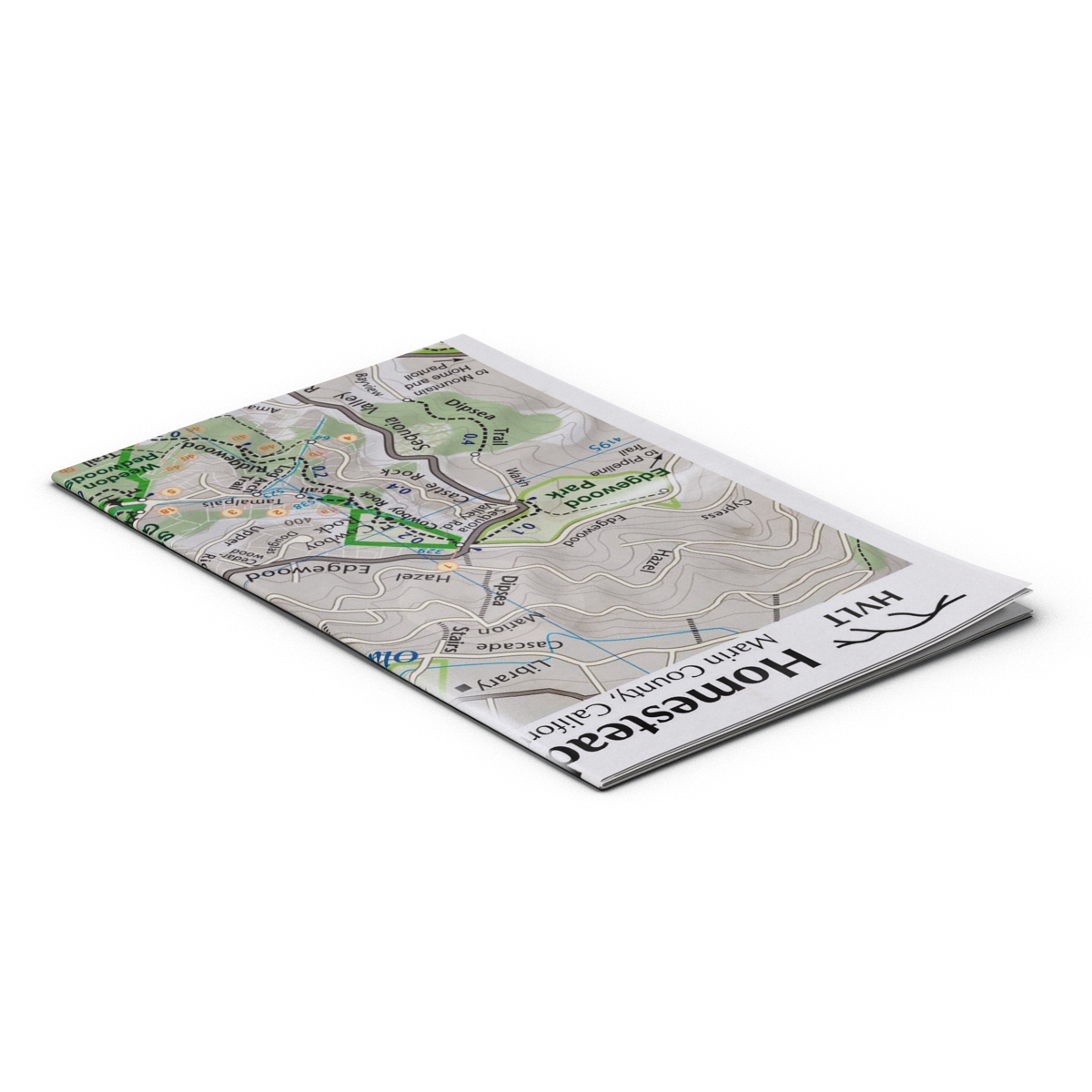 3D Trail Map Folded