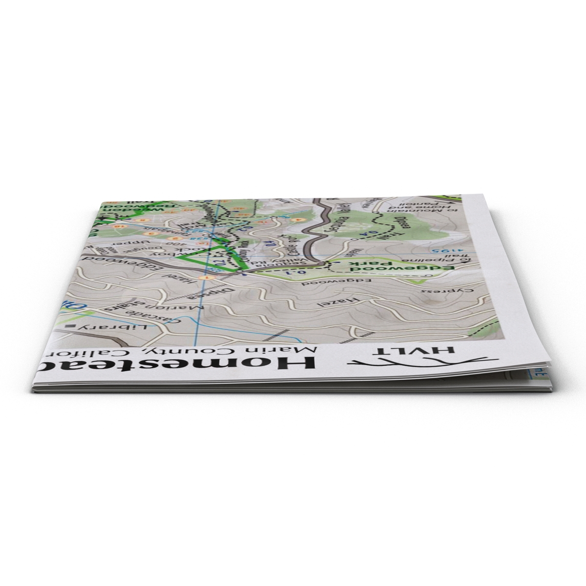 3D Trail Map Folded