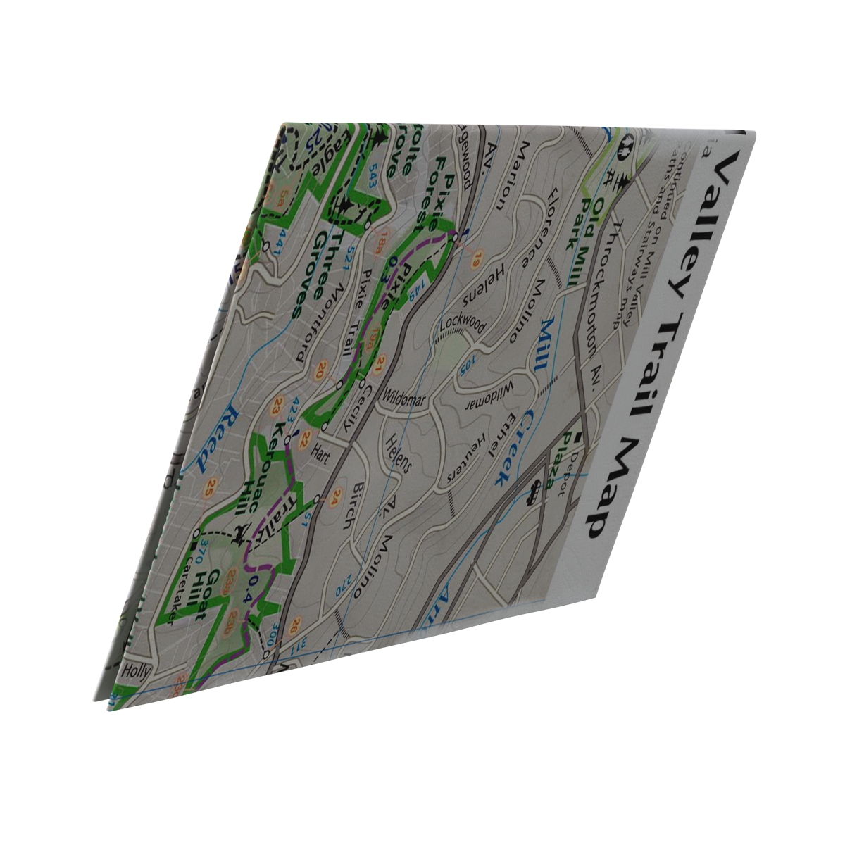 3D Trail Map Folded