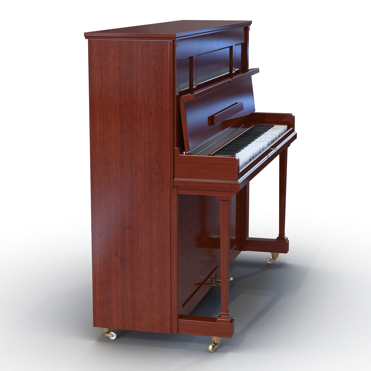 3D model Upright Piano Rigged