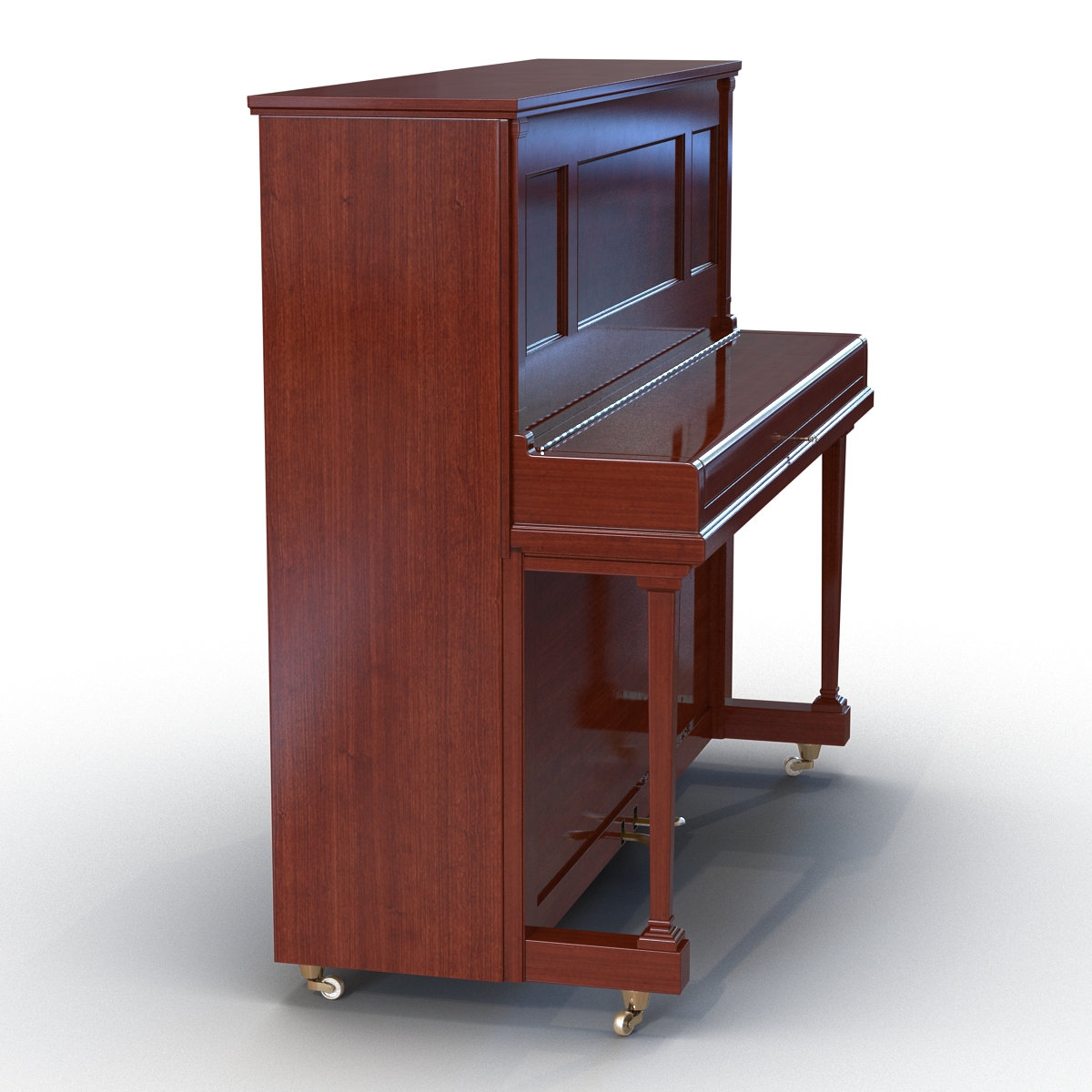 3D model Upright Piano Rigged