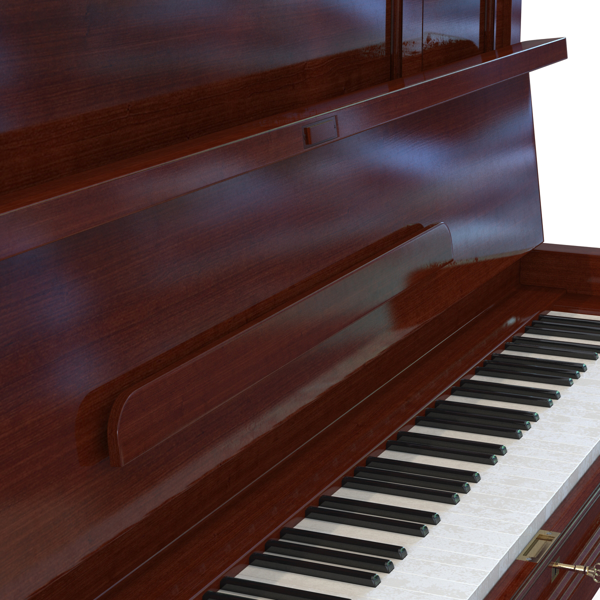 3D model Upright Piano Rigged