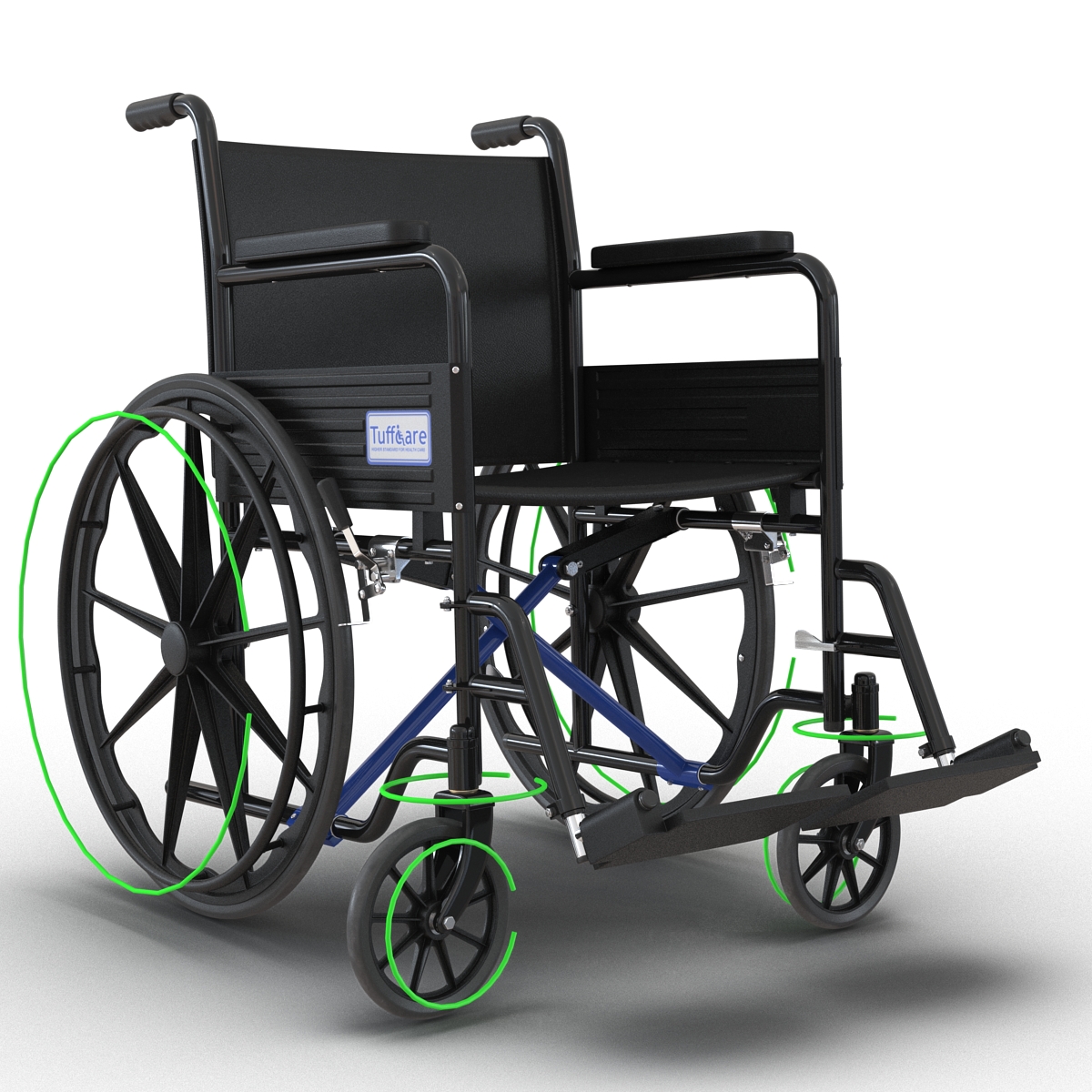 Wheelchair Rigged 3D