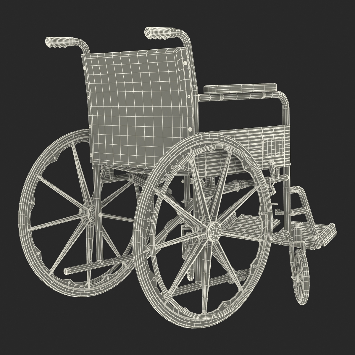 Wheelchair Rigged 3D