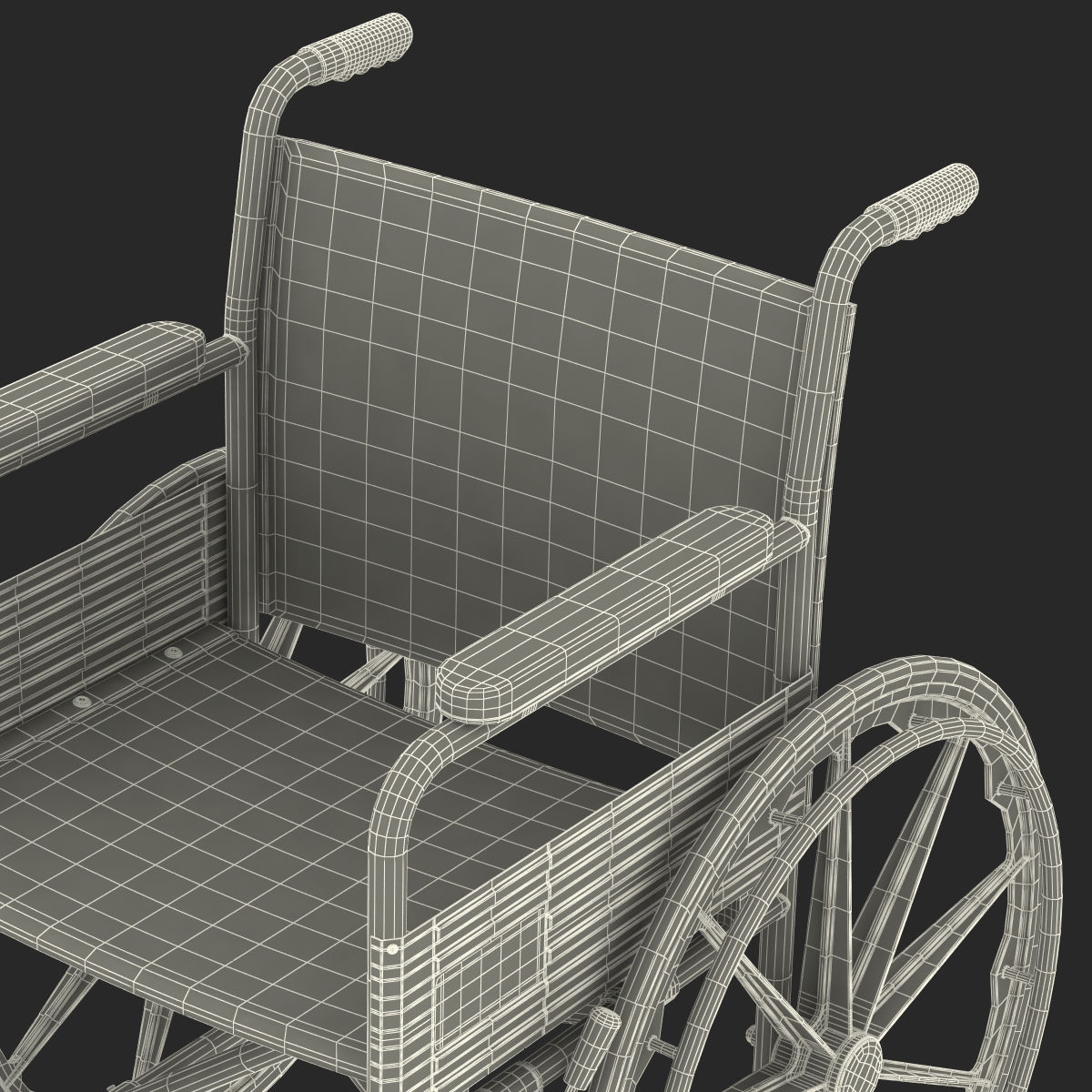 Wheelchair Rigged 3D