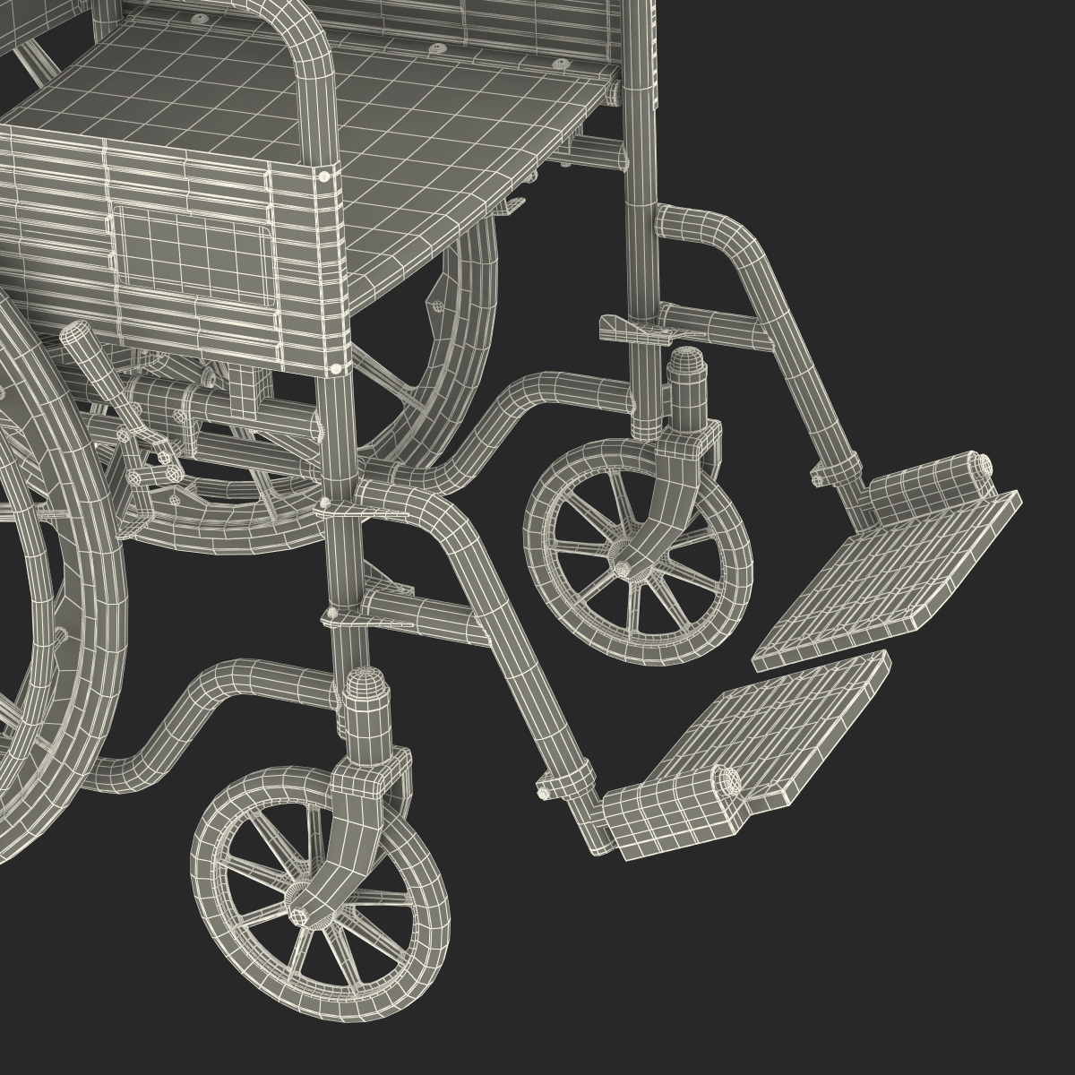 Wheelchair Rigged 3D