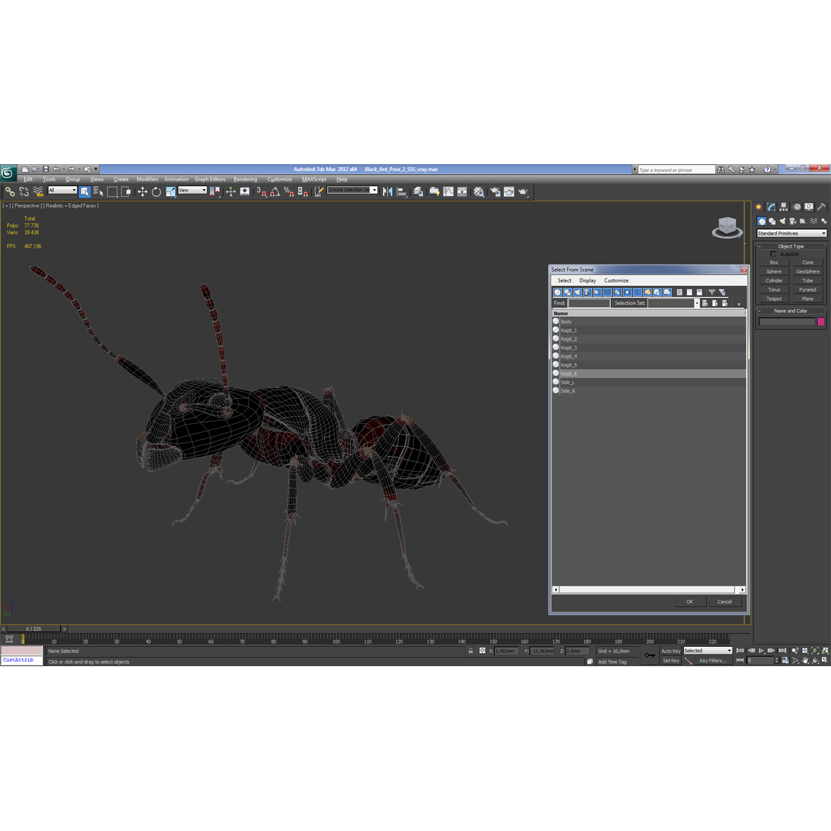 3D Black Ant Pose 2