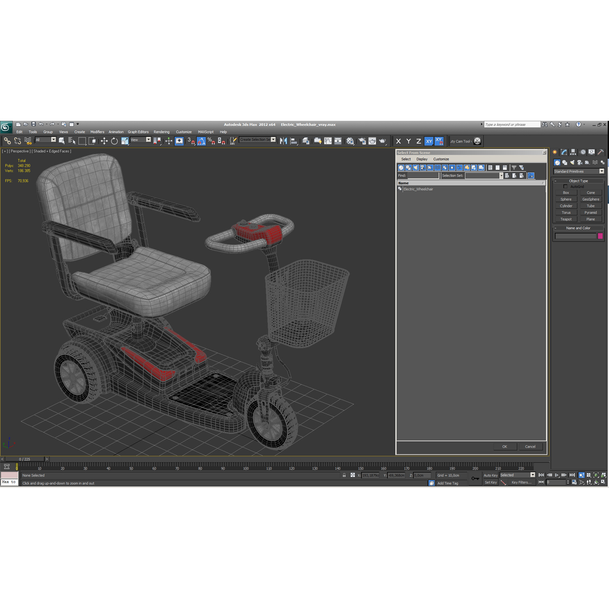 Electric Wheelchair 3D model