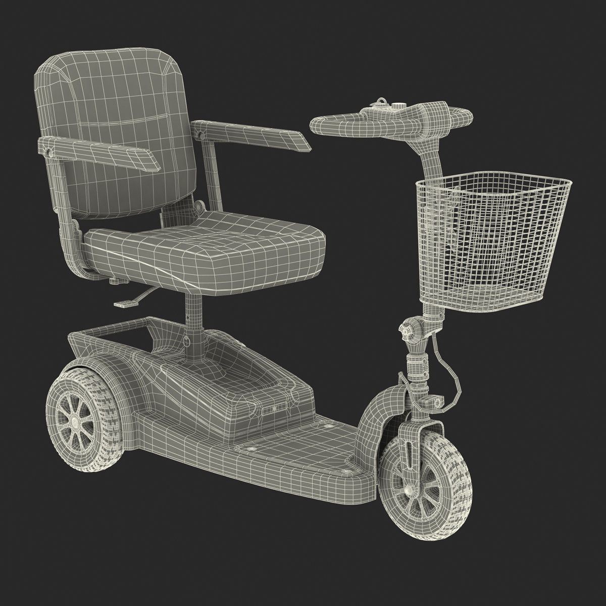 Electric Wheelchair 3D model