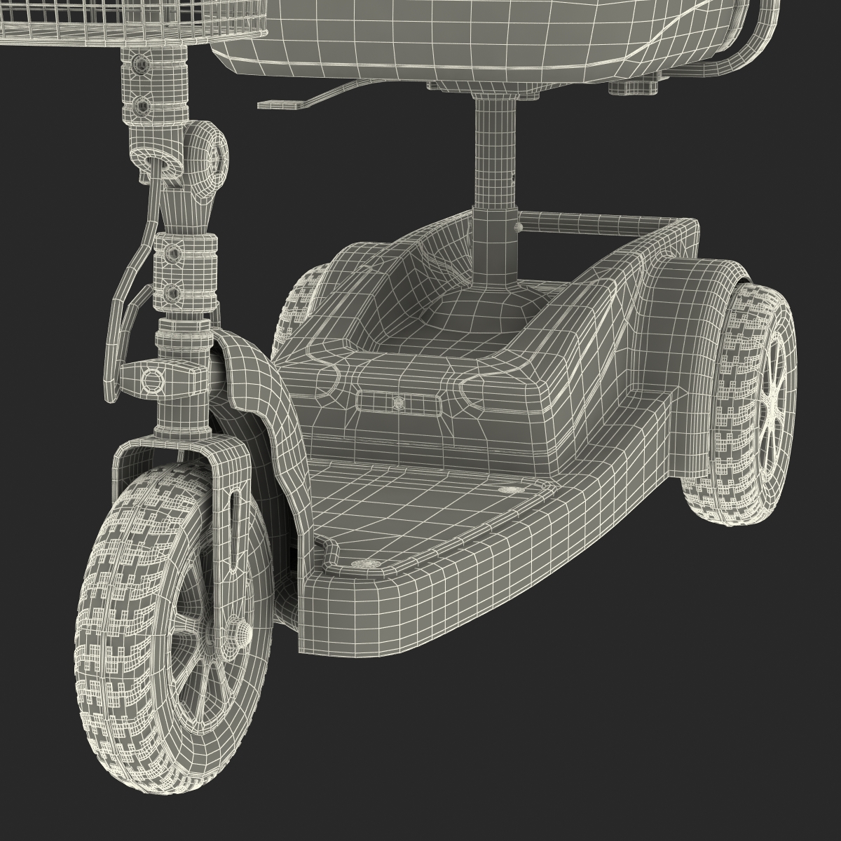 Electric Wheelchair 3D model