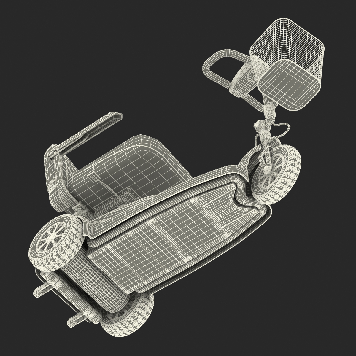 3D Electric Wheelchair Rigged