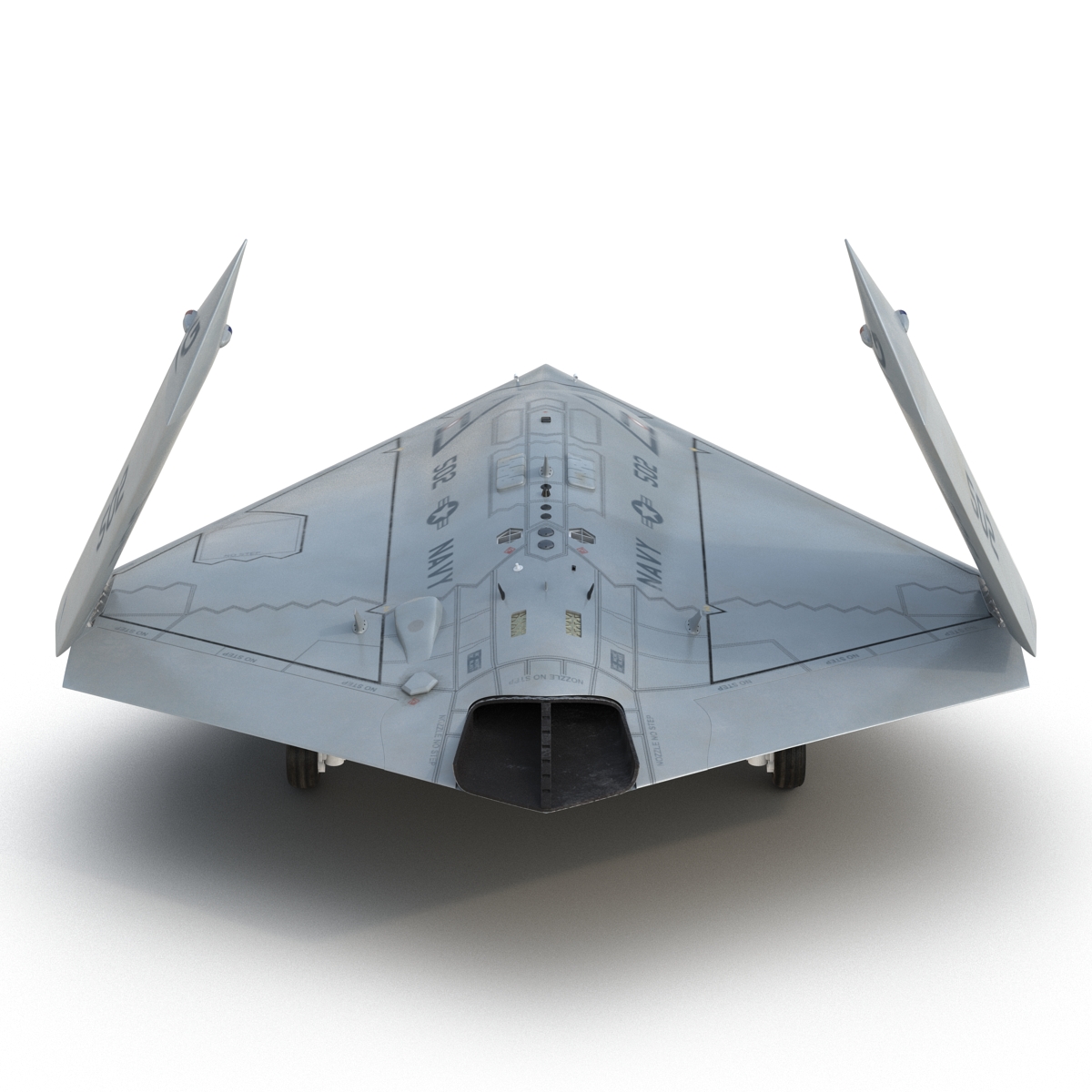 Northrop Grumman X 47B UAV Folded Wings 3D model