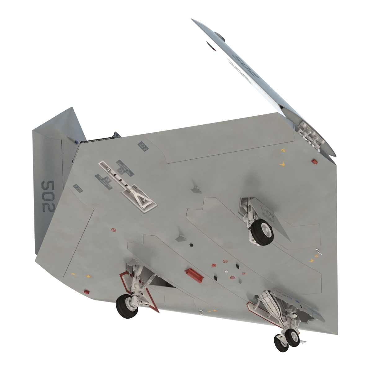 Northrop Grumman X 47B UAV Folded Wings 3D model