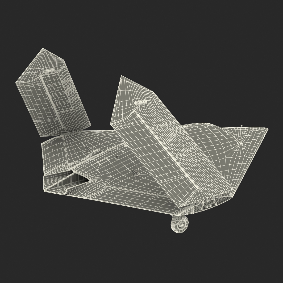 Northrop Grumman X 47B UAV Folded Wings 3D model