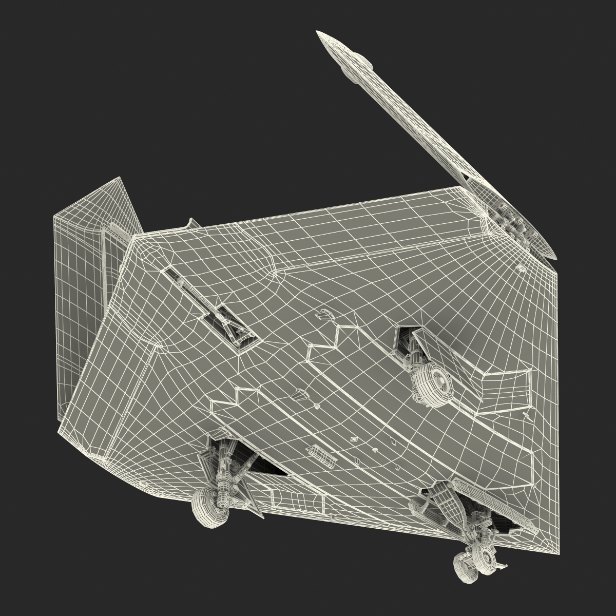 Northrop Grumman X 47B UAV Folded Wings 3D model