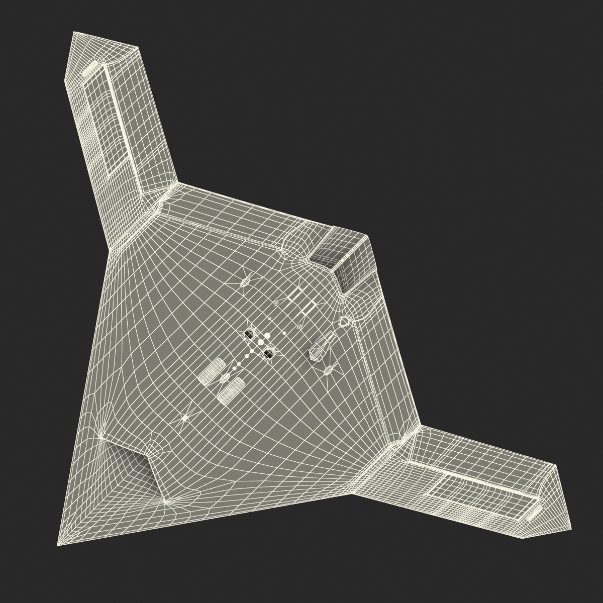 3D Northrop Grumman X-47B UAV Rigged model