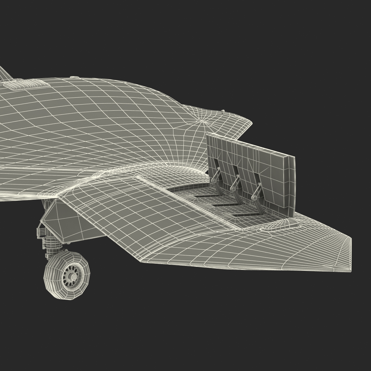 3D Northrop Grumman X-47B UAV Rigged model