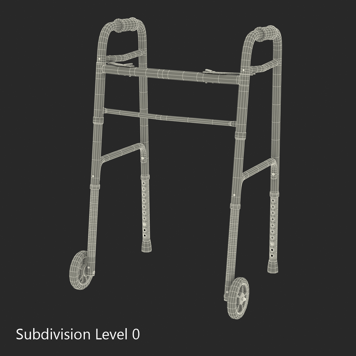 3D model Paddle Walker with Wheels