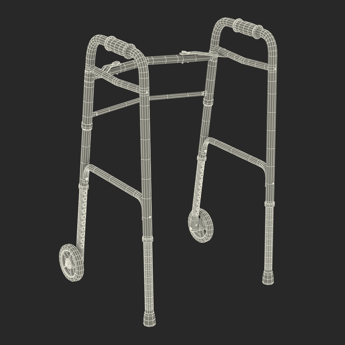 3D model Paddle Walker with Wheels